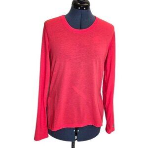 Adidas hot pink ultimate Tee long sleeve crew neck t-shirt small